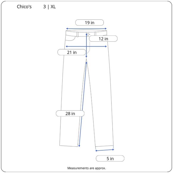 Chico’s 3 (16/XL) Navy Blue Polka Dot Leggings Stretch Pull On Slim Ankle Pants - Picture 3 of 15